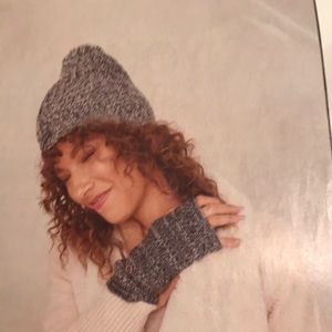 Rebecca Minkoff Marled Beanie & Armwarmer Set $70